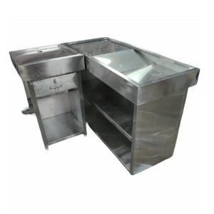 Stainless Steel Supermarket Cash Counter